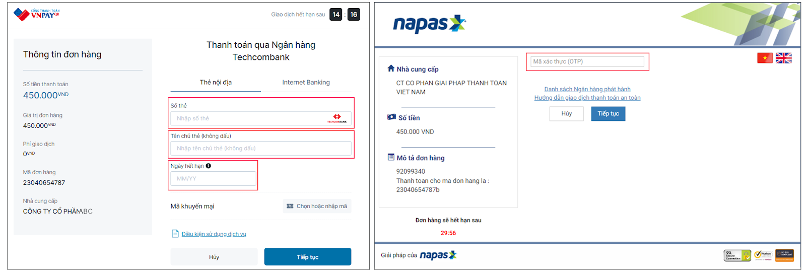 Thanh toán VNPAY trên Website